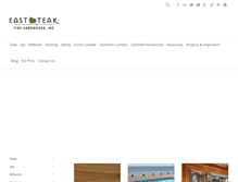 Tablet Screenshot of eastteak.com